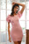Knit Short Balloon Sleeve Bodycon Mini Dress