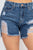 Ripped Five-pocket Mini Denim Shorts