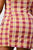 Wide Collared Double Breasted Plaid Blazer Mini Dress