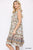 Paisley Print And Drop Down Sleeveless Dress With Ruffle Tiered And Tassel Tie