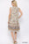 Paisley Print And Drop Down Sleeveless Dress With Ruffle Tiered And Tassel Tie