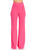 Front-line Flared Leg Design Solid Pants