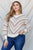Plus Stripe Knit Cotton Blend Long Sleeve Top