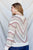 Plus Stripe Knit Cotton Blend Long Sleeve Top