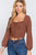 Long Sleeve Front Tied Ruched Detail Woven Top