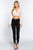 Long Sleeve Notched Collar Front Twisted Detail Crop Woven Top
