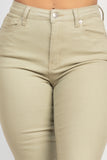 Frayed Bell Bottom Colored Denim Jeans