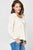 Solid Loose-fit Gauze Peasant Blouse