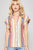 A Woven Shirt In Multicolor Striped With Collared Neckline