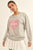 Vintage-style Heart Graphic Print French Terry Knit Sweatshirt