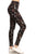 5-inch Long Yoga Style Banded Lined Paw Printed Knit Legging With High Waist