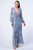 Printed V Neck Self Belted Side Cut Out Ruffled Maxi Dress
