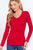Long Slv V-neck Thermal Top