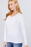 Long Slv V-neck Thermal Top