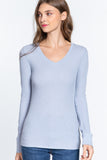 Long Slv V-neck Thermal Top