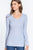 Long Slv V-neck Thermal Top