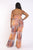 Printed Tube Jumpsuit With Self Belt