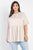 Plus Ribbed Trim Detail Short Sleeve Flare Hem Top