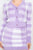 Plaid Button-front Cropped Sweater Cardigan