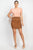 Belted Pocket Solid Mini Skirt