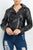 Zippered Notch Lapel Rider Jacket