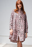 Leopard/animal Printed Shirt Dress