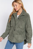 Long Slv Flap Pocket Oversize Jacket