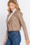 Long Slv Biker Faux Suede Short Jacket