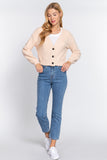 Long Slv V-neck Sweater Cardigan