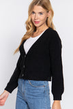 Long Slv V-neck Sweater Cardigan