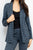 Houndstooth Notch Seamed Blazer