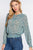 Long Slv Smocked Print Woven Top