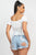 Puff Sleeve Eyelet Peplum Top