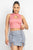 Mock Keyhole-front Crop Top