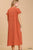 Split neck button down midi dress with no lining
