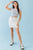 Light Blue Polka Dot Print Sheer Mesh Ruched Front Detail Crop Top