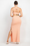 Cutouts Side Slit Maxi Dress
