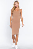 Racerback Sleeveless Midi Dress
