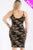 Plus Size Camouflage Print Cami Midi Dress