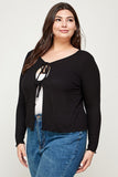 Solid Ribbed Pointelle Cardigan