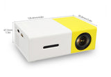 YG300 Mini LCD LED Projector 400-600LM 1080P Video Home Projector