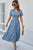 Collared Tiered Midi Shirt Dress (Belt Not Included)