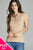 Ladies fashion plus size classic jersey polo top