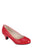 Ladies fashion high heel pump, closed round toe, kitten heel, slip on closure - merchandiserus2