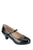 Ladies fashion high heel pump, closed round toe, kitten heel, slip on buckle closure - merchandiserus2