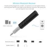Aux Adapter Bluetooth V5.0 Transmitter Receiver 3.5mm Wireless AUX Audio Music black